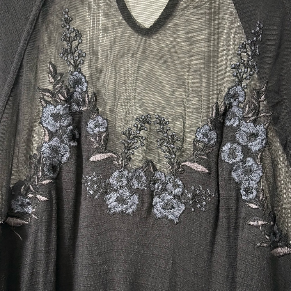 Free People Long Sleeve Embroidered Floral Tunic - Picture 3 of 7